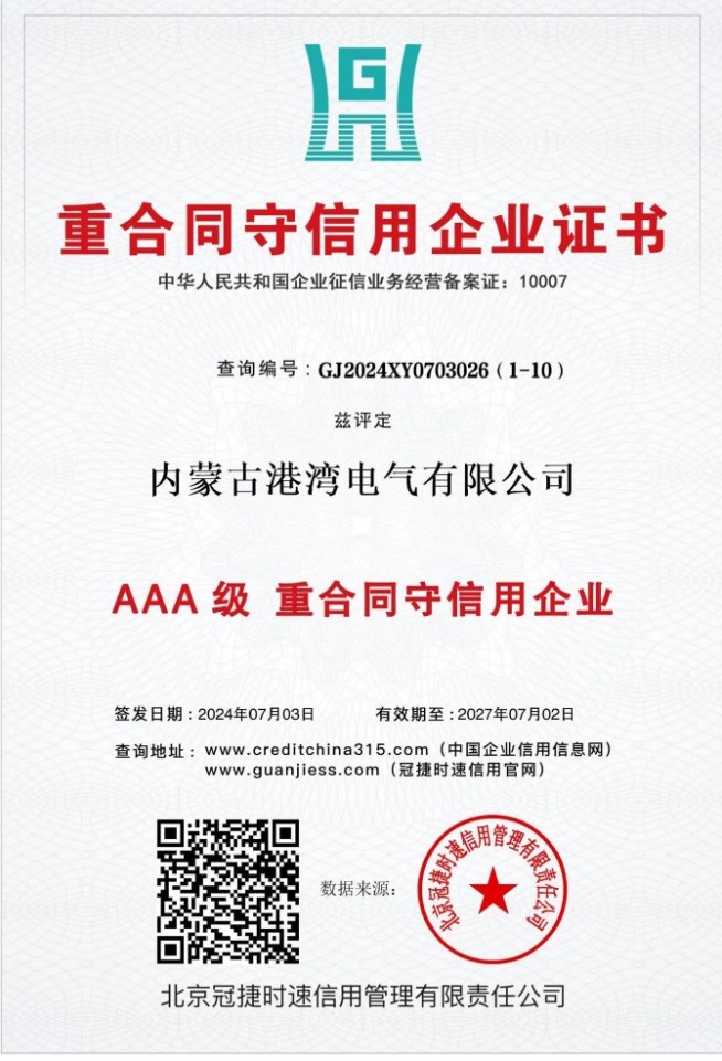 AAA級 重合同守信用企業